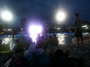 Sunset Cinema @ Artificial beach southbank