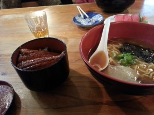 Eel with Rice and Ramen @Yamasakura