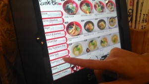 iPad Ordering system @Sushi Edo