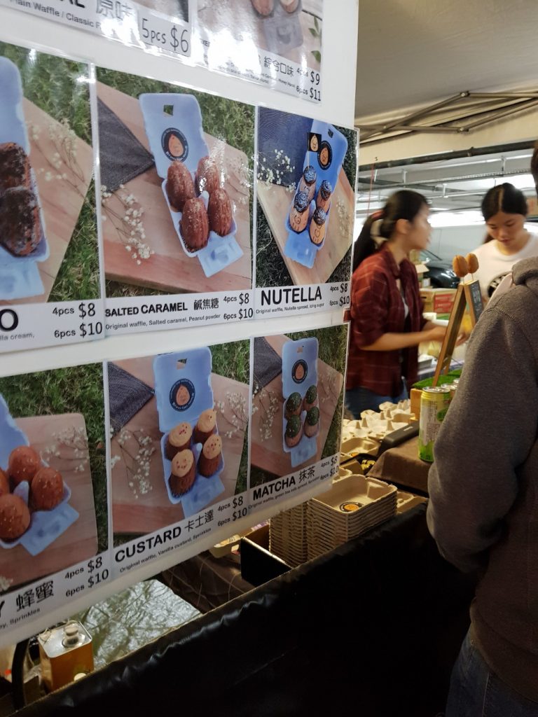 Taiwanese egg waffles.