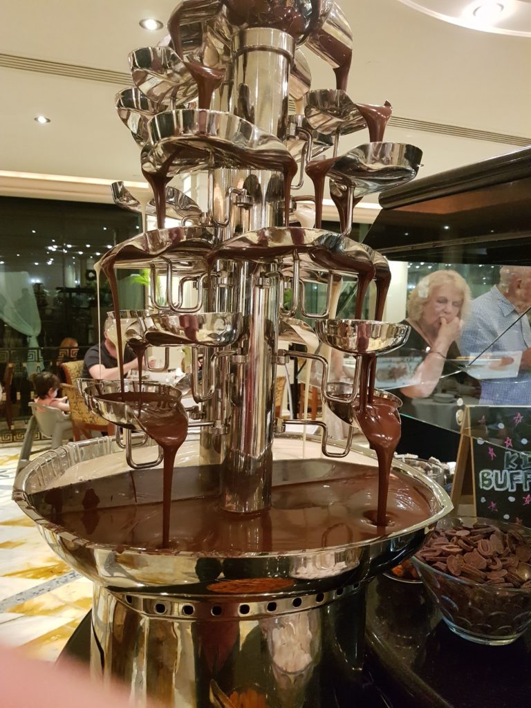 large chocolate fountain