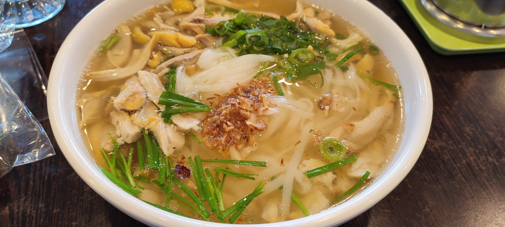 chicken shredded soup noodle